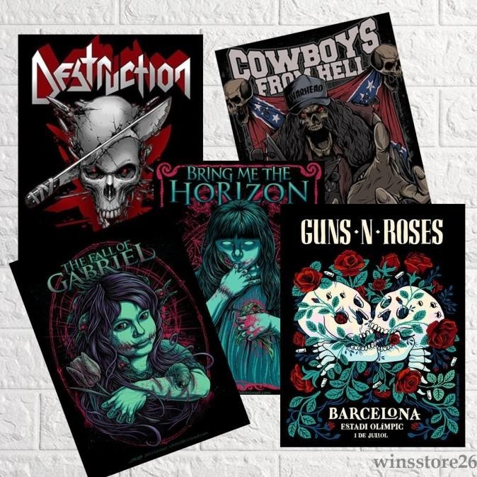 

POSTER BAND METAL A4. ,1paket isi 30pcs