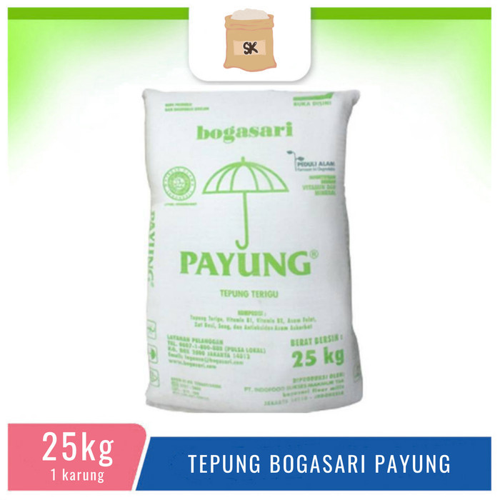 

Bettifer Tepung Terigu Bogasari Payung 25Kg