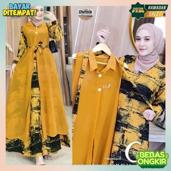 Baju Muslim Wanita Terbaru 2024 Games Dewasa Dres Pengajian Seragam Ibu Korea Style Elegan Mewah Gam