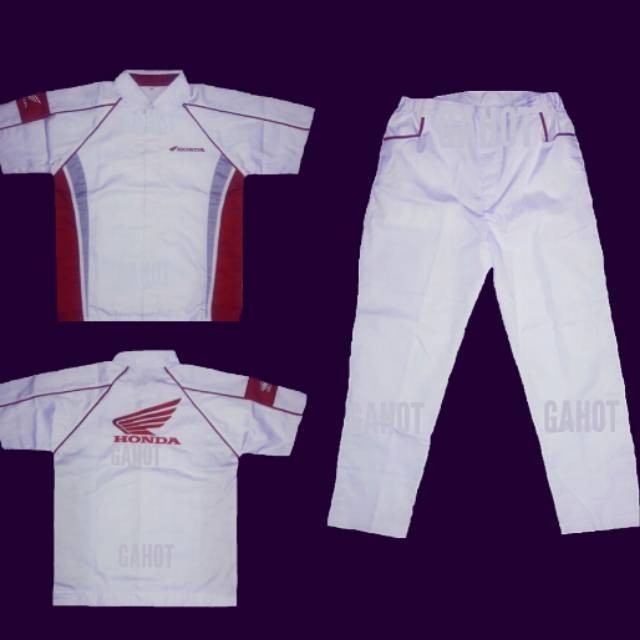 Diskon Kemeja Seragam Mekanik Honda / Baju Mekanik Ahass
