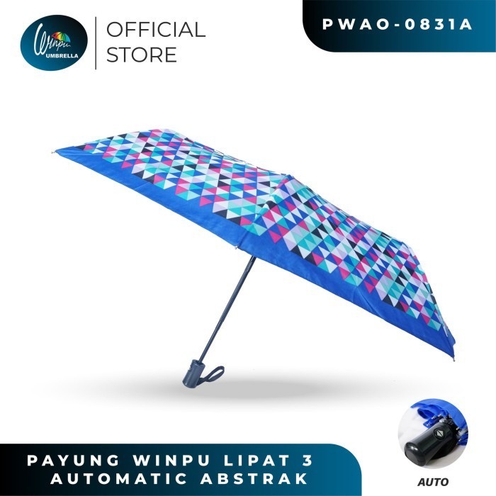 Payung Winpu Lipat 3 Automatic / Payung Otomatis Winpu Mozaik