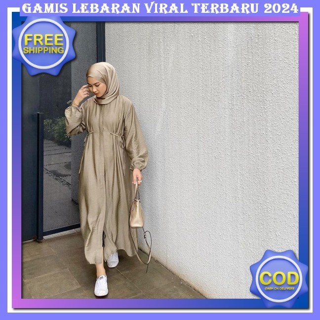 Gamis Lebaran Korean Style Gamid Dress Muslimah Cewe Ranaja Impor Premium Gemis Muslim Terbaru Termu