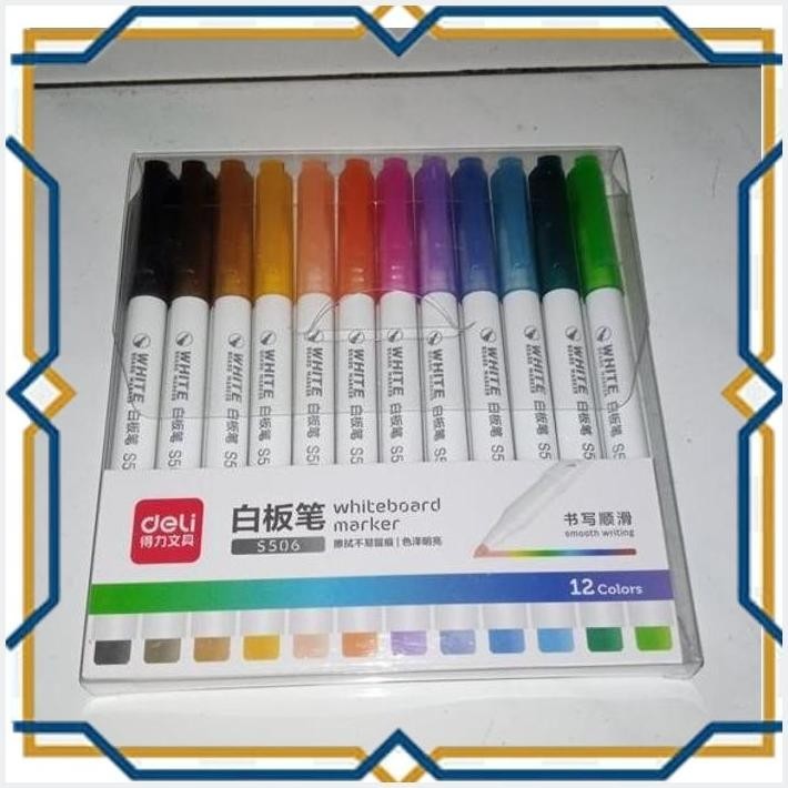 

[SSC] WHITE BOARD MARKER ISI 12 BUAH SPIDOL WARNA WARNI