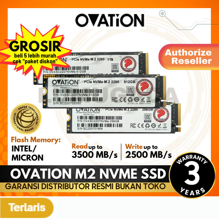 Ovation Ssd M2 Nvme 256Gb 512Gb 1Tb M.2 Pcie Nvme 2280 Pcie Gen3