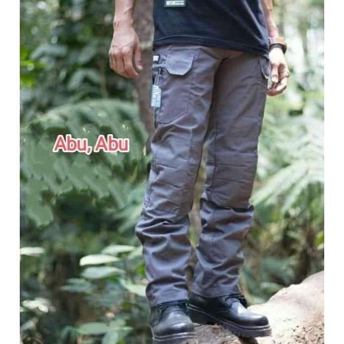 Model Baru Celana Tactical Panjang PDL Kargo Long Pants - Hitam, 27 