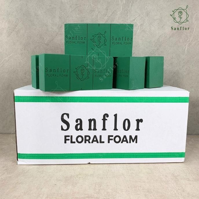 

Sanflor Floral Foam Basah 1 Dus / Busa Hijau/ Oasis GabusBungaPerdus
