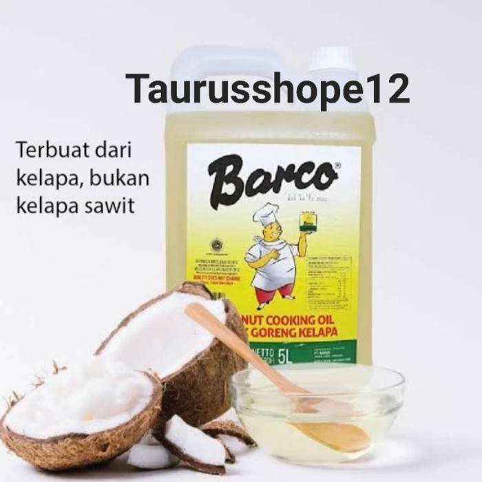 

Minyak Goreng Kelapa Barco 5L Drijen % Coconut Asli. Original Dan Terpercaya