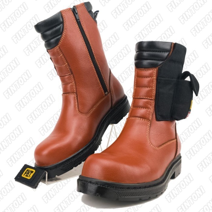 Sepatu Pria Boots Safety Kulit Fintoni Steel Toe 6932