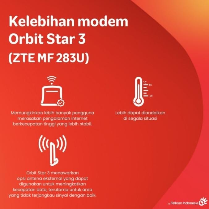 BARANG TERLARIS Telkomsel Orbit Star 3 Modem WiFi 4G High Speed Bonus Data 50GB