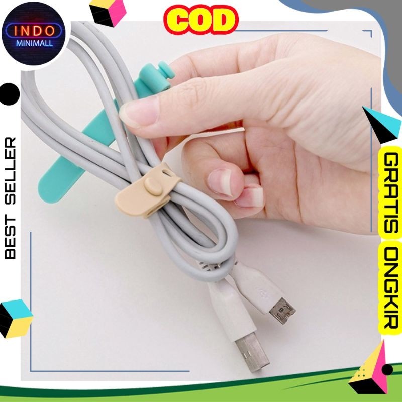 

Pengikat Kabel Colorful Silicone - Cable Tie Penggulung Organizer Rapi AC8