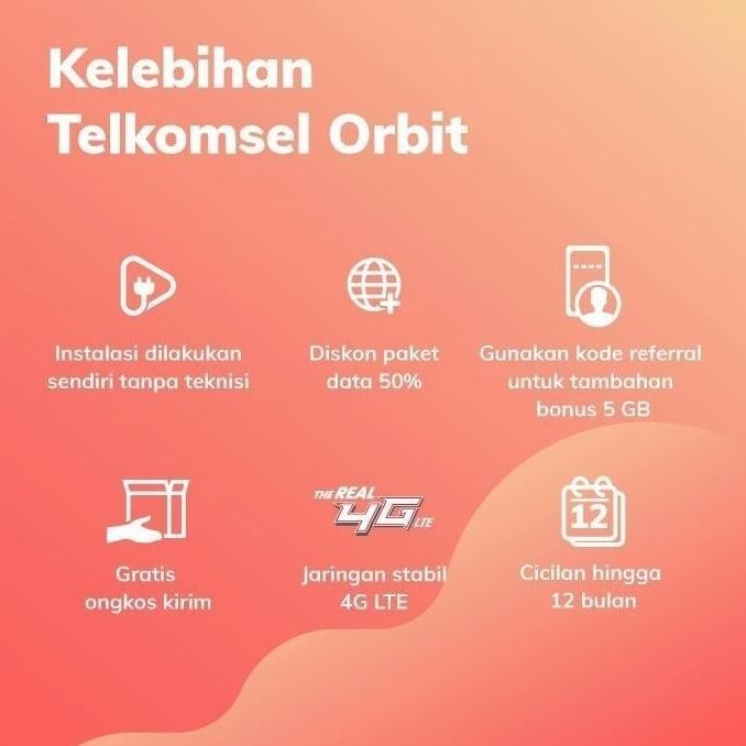 BARANG TERLARIS Modem Router Wifi Orbit Pro HKM 281 Unlock Free Telkomsel Orbit 150GB