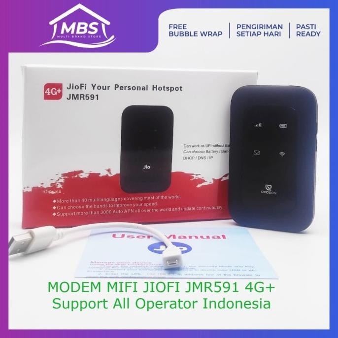 BARANG TERLARIS Modem Wifi Mifi Rodson JIOFi JMR591 4G LTE Unlock All Operator 150Mbps