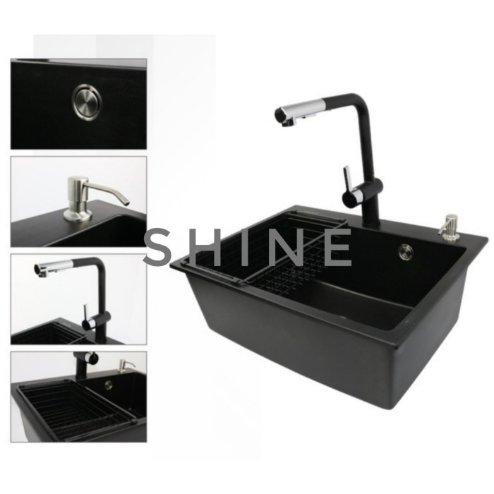 Bak Cuci Piring Granite Kitchen Sink Black/Kitchen Sink Granit Hitam