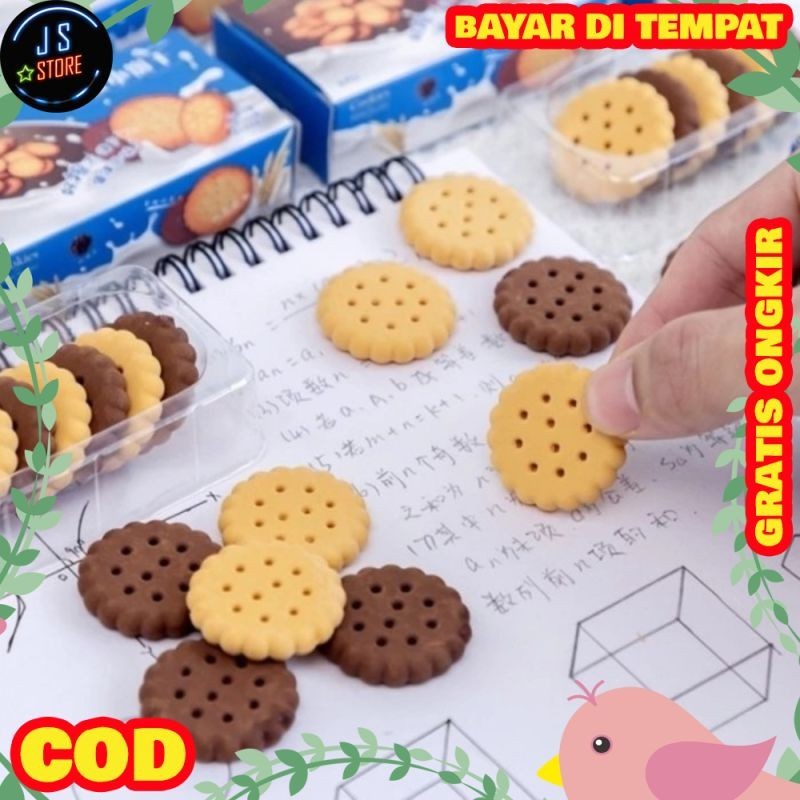 

SALE Penghapus Bentuk Biskuit - Eraser Rubber Bentuk Makanan Food Coklat SE46