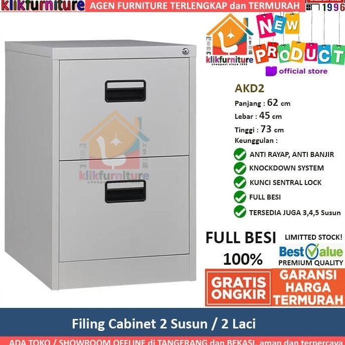 

Terbaik Filling Cabinet Besi 2 Laci / 2 Susun Akd2 Stok Terbatas