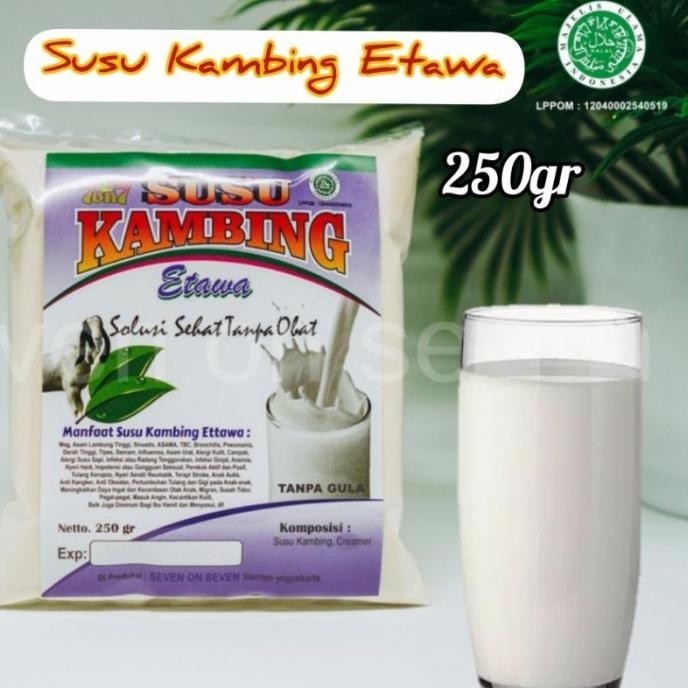 

Baru Susu Bubuk Kambing Etawa 250gr Tawar Tanpa Gula