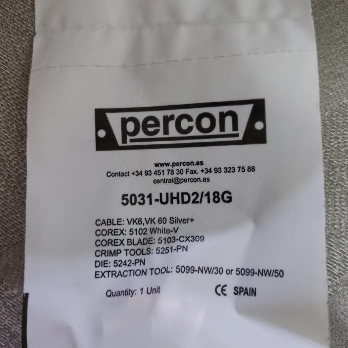Hot - Connector Percon VK-6 & VK-60 UHD / 8K BNC