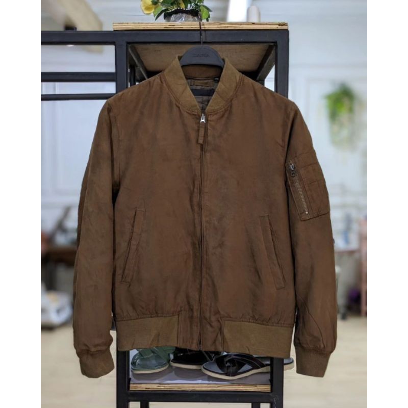 Bomber UNIQLO suede brown