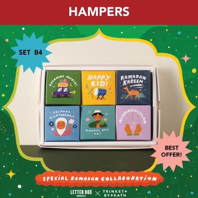 

New Hampers Lebaran - Letter Box Coklat Lebaran 3X2 Pengiriman Cepat