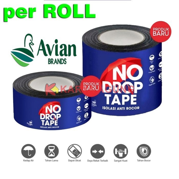 NEW NO DROP TAPE Isolasi Anti Bocor / Lakban Penambal Seng Atap Pipa