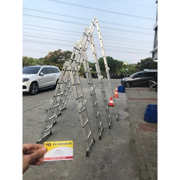Tangga Multifungsi 3.7 Meter Tangga Lipat Tangga Alumunium Amg