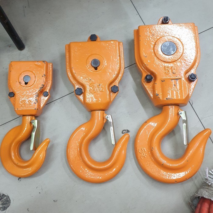 Hook Bawah Chain Hoist Elektrik 2T 3T 5T Ton / Hook Hoist 2 Jalur