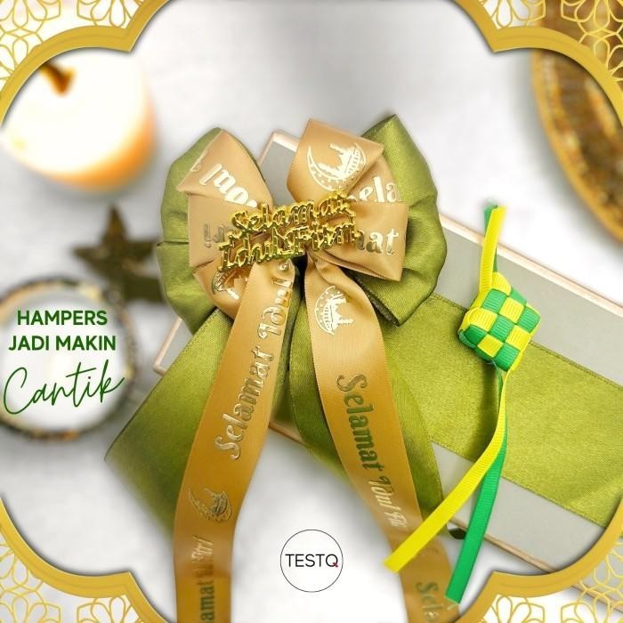 

[Meter] Pita Idul Fitri Lebaran Satin Taiwan Emas 2,5Cm Mpf-St-S06-25 078