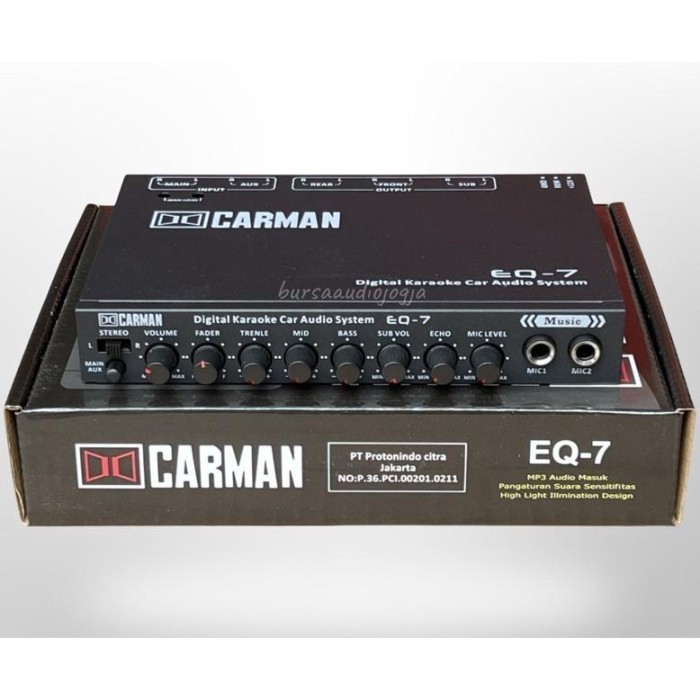 [ONLINE EXCLUSIVE] Parametrik Equalizer Carman EQ-7 - Preamp Carman EQ7 2 mic input - EQ 7 CARMAN