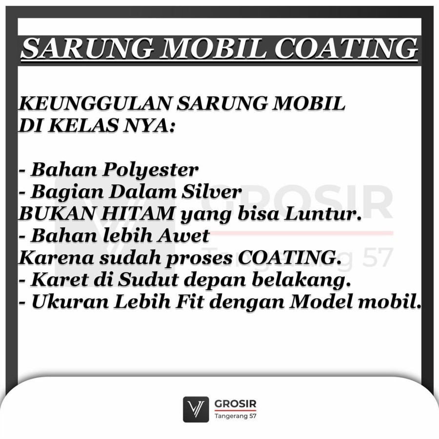[ONLINE EXCLUSIVE] SARUNG MOBIL SUZUKI ESCUDO XL7 2003-2007 COATING BODY COVER ESCUDO XL7