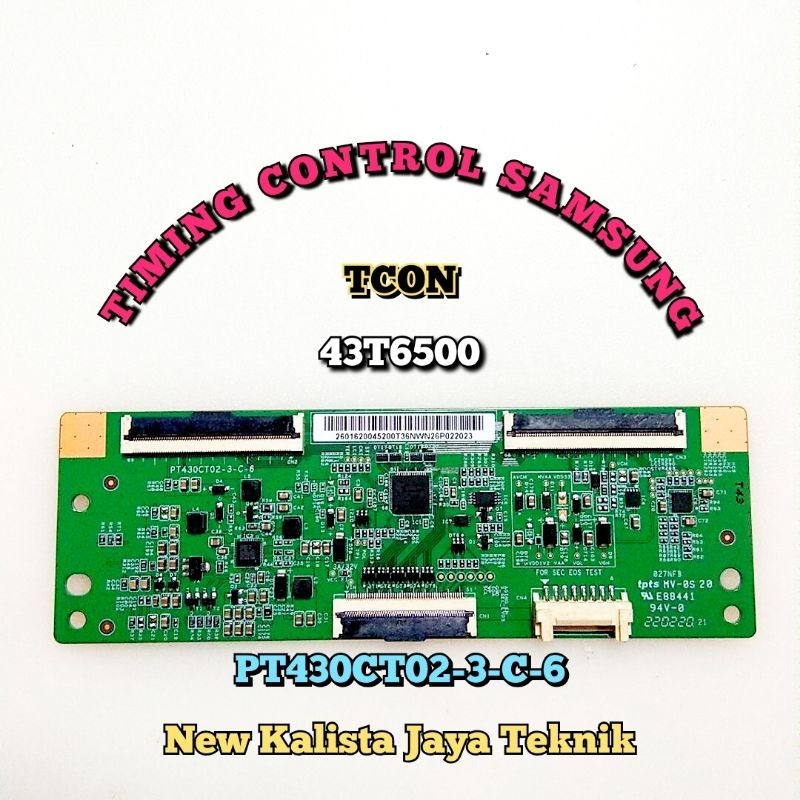 TCON TV SMART SAMSUNG UA 43T6500AK ORIGINAL PT430CT02-3-C-6 TICON SAMSUNG 43T6500K TCON SAMSUNG 43T6