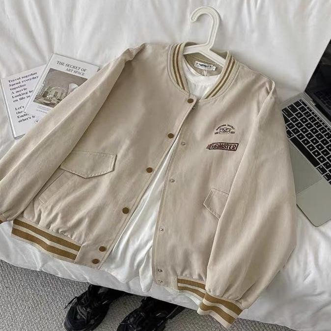 Jaket Wanita Korea Style Baseball Varsity