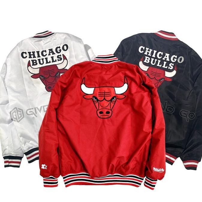 Jaket Chicago Bulls Original Pria Wanita Varsity Premium Full Bordir