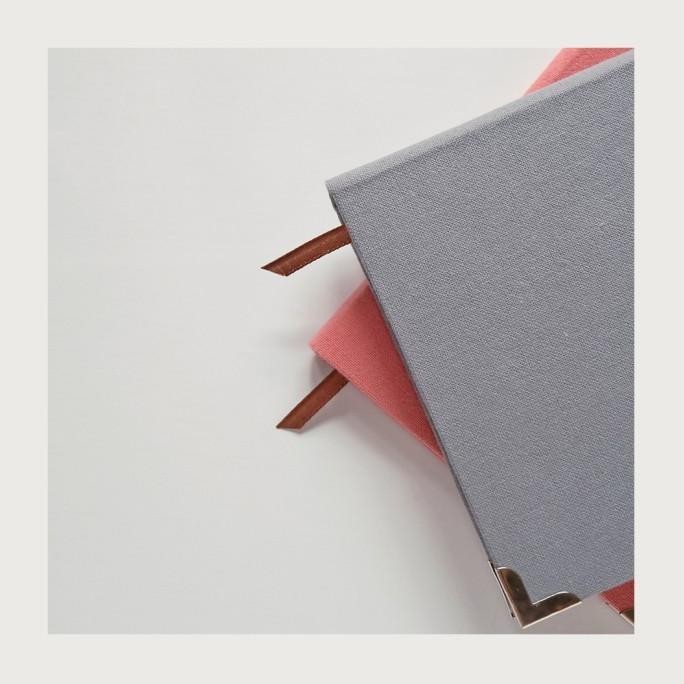 

Promo Terbatas Custom Journal / Notebook / Agenda | A5 | Fabric Hardcover | Blue Gray