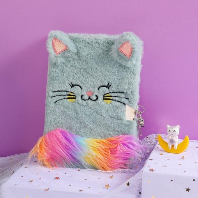 

Diskon Buku Diary Anak Perempuan Notebook Bulu Gembok Kitty Original Impor