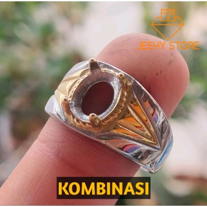 RB22 Ring Cincin Titanium Oval 10x12 Anti Luntur