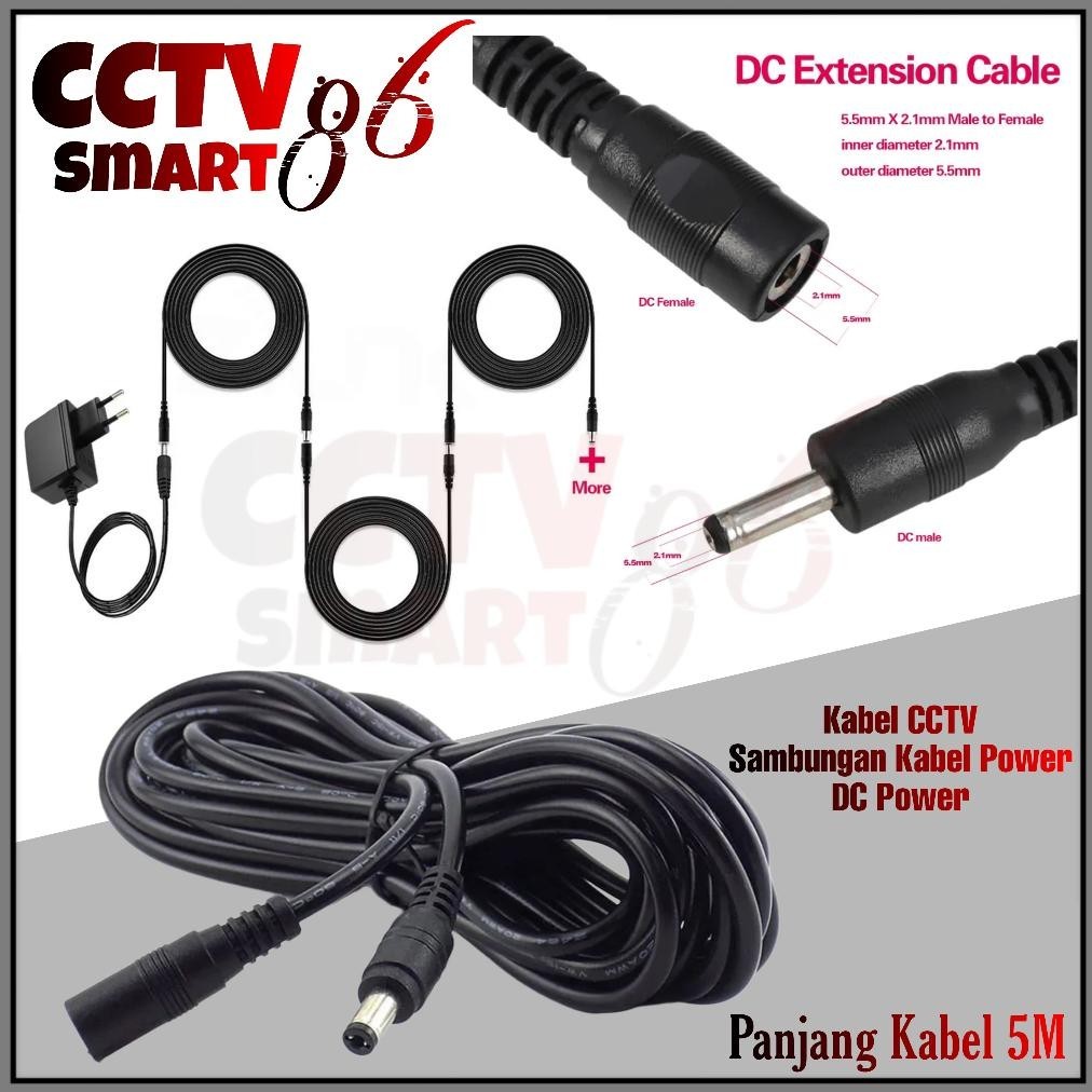 Sambungan Kabel Power Cctv 5,5Mm Sambungan Kabel Listrik Kabel Tembaga