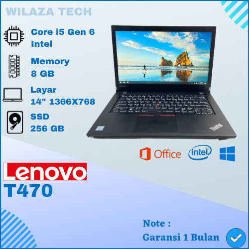Laptop Lenovo T470 I5 Gen 6 Ssd