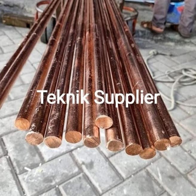 [Baru] As Tembaga Grounding Rod 10Mm X 200Mm / Alat Listrik Murah / Penangkal