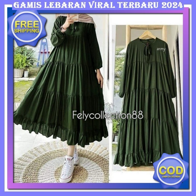 Lafreya Cleome Gamis Aimee Import Organza Bordir Gamis Dress Wanita Mewah Terbaru Pesta Kondangan Ba