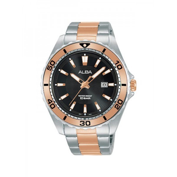 Jam Pria Alba  Original Sport Silver-Rose Gold Stainless Steel AG8L17 X1