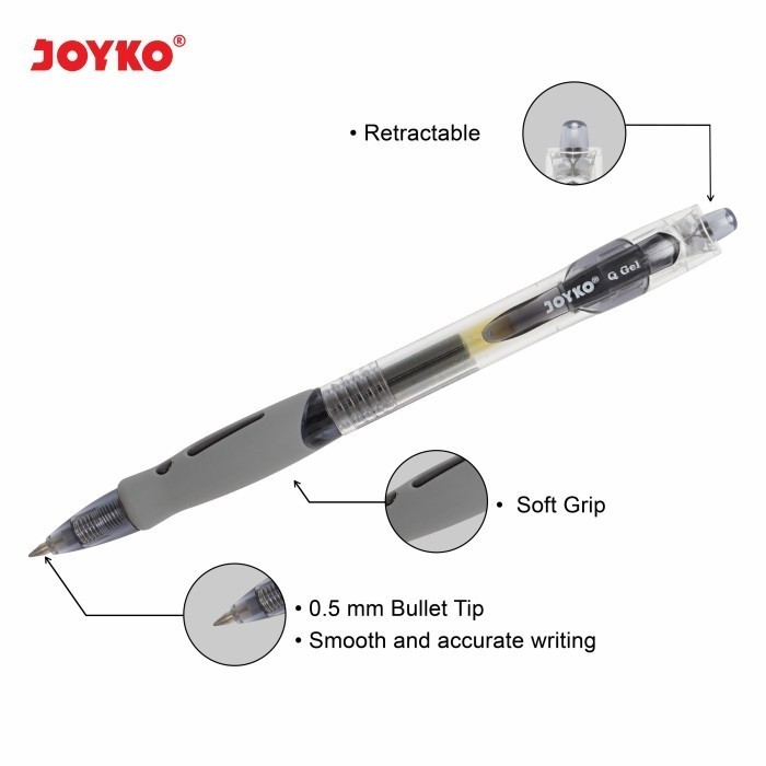 

Joyko Gel Pen Qgel Pena Pulpen Joyko Cetek Q-Gel Gp-265 Pack [72Pcs]