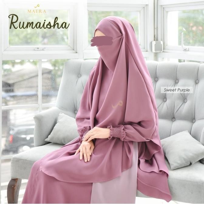 Set Gamis Rumaisha Maera Indonesia French Khimar Syari Akhwat Premium