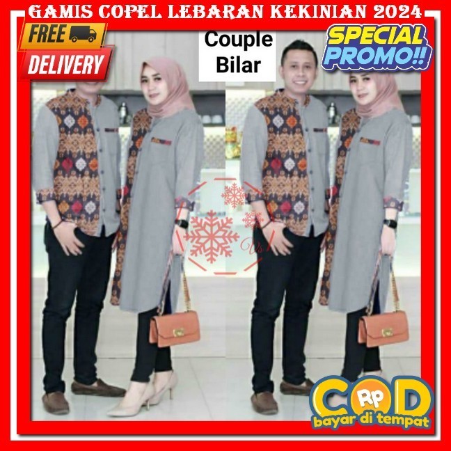 Ethica - Sarimbit Keluarga Lebaran 2024 Ethica Series Elfa 301 Black Caviar/Gamis Couple Keluarga/Ba