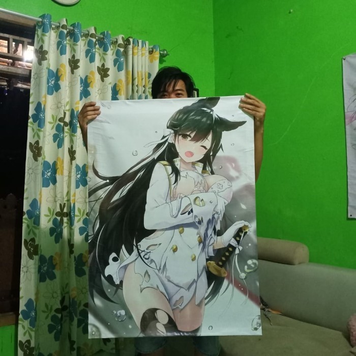 Poster game azur lane atago, ukuran 1meter