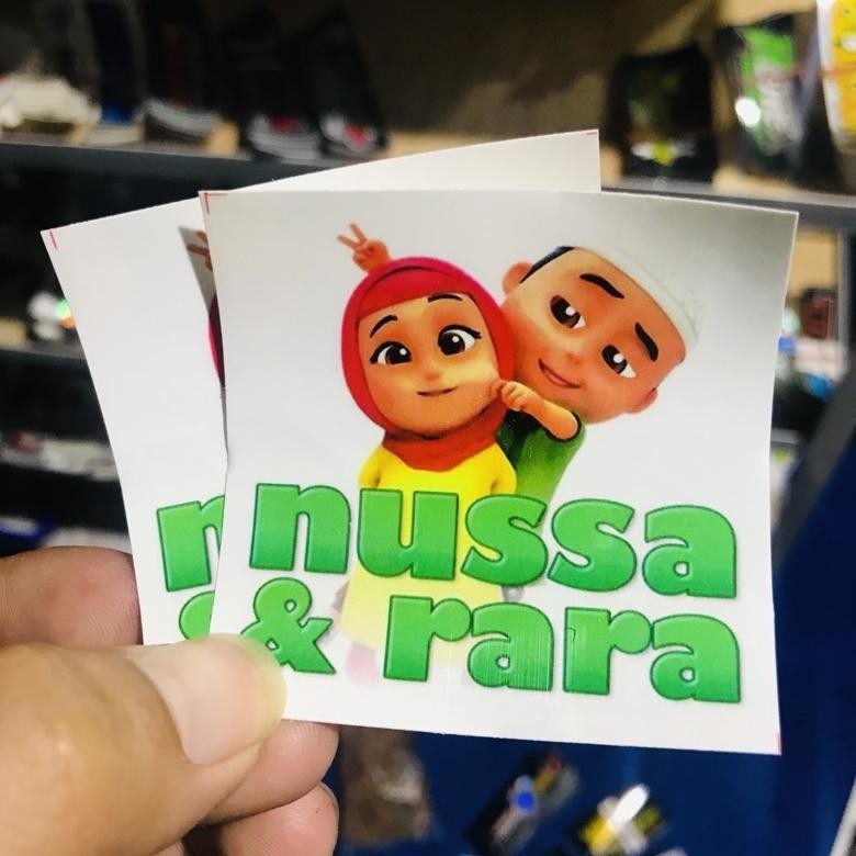

paket isi (10pcs) Penawaran Spesial Stiker Film Kartun Anak - Nussa & Rara ||