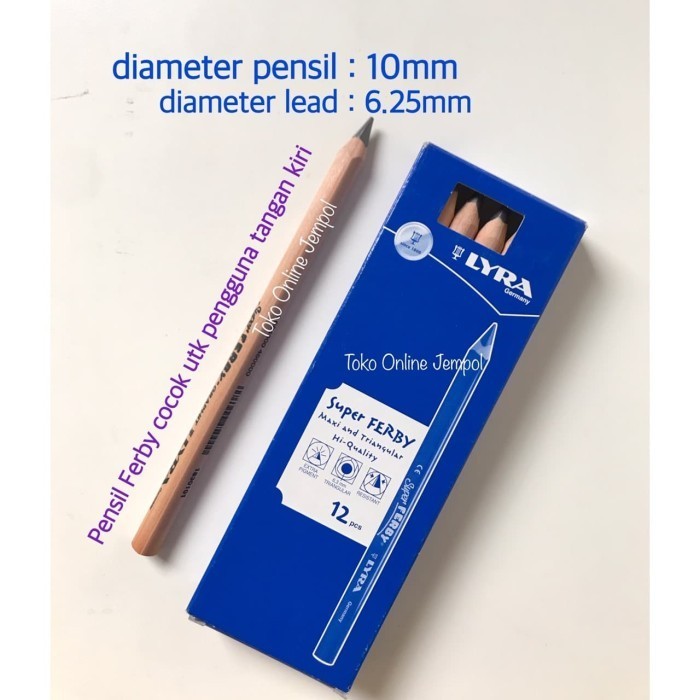 

Jual Atk0767Lr Tangan Kidal 10Mm Super Ferby Graphit Lyra Pensil 1830101 Bagus