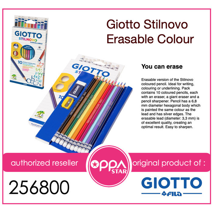 

Limited Pensil Warna Bisa Dihapus Giotto Stilnovo Erasable Set 10 - 256800 Bergaransi