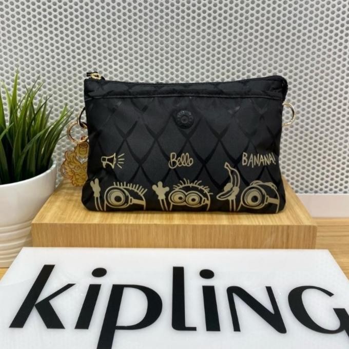 Kipling - Riri X Minions - Shoulder Bag Wanita - Black Mosleyku