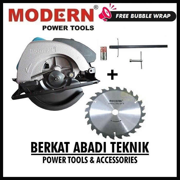 Modern M2600L Circular Saw 7" Gergaji Listrik Circle Potong Kayu Mesin Original Dan Terpercaya