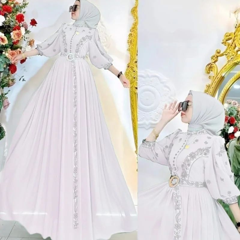 Baju Gamis Wanita Terbaru 2024 Remaja Games Santri Lebaranl2024 Games2023 Longdress Busui Maxy Dress